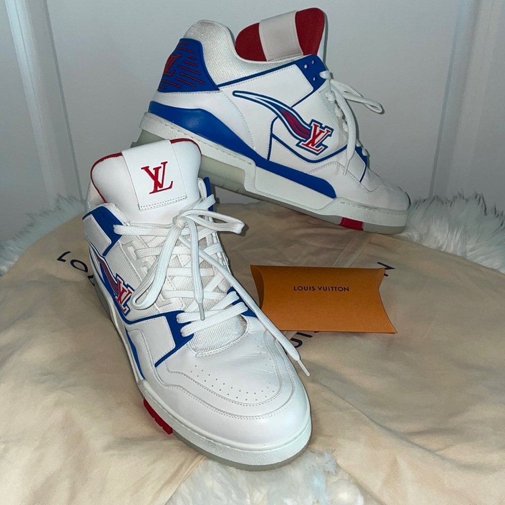 Louis Vuitton high top sneakers.